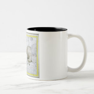 Caneca De Café Em Dois Tons A constelação de Taurus, chapeia 2 'do atlas Coele