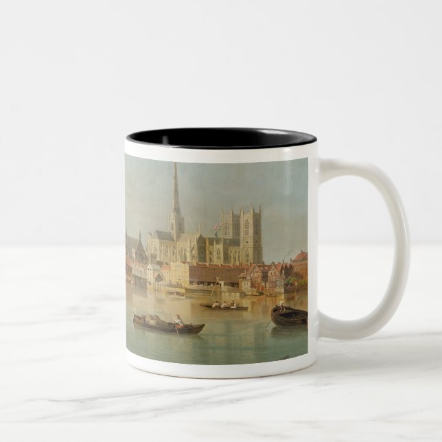 Caneca De Café Em Dois Tons A construção da ponte de Westminster com um (Direita)