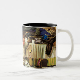 Caneca De Café Em Dois Tons A criança esvazia bolsas