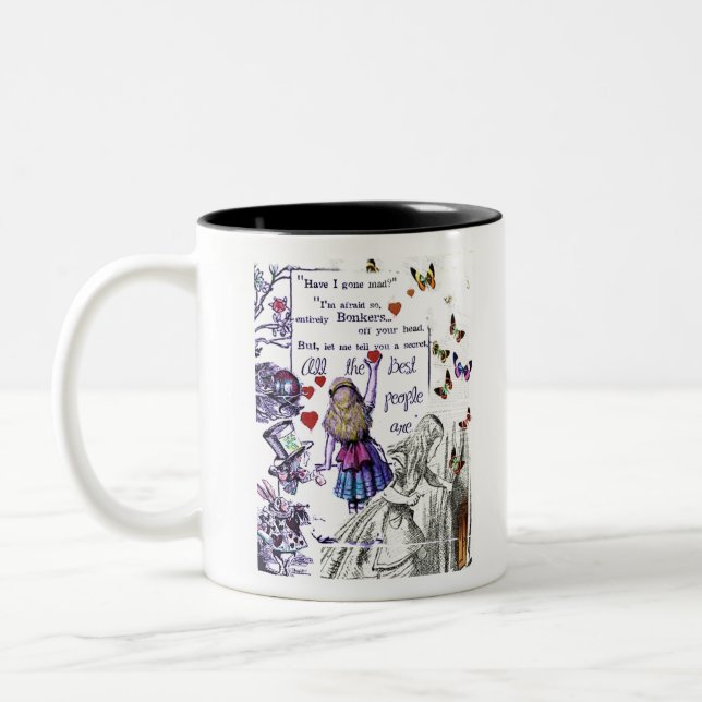 Caneca De Café Em Dois Tons A curiosidade de Alice (Esquerda)