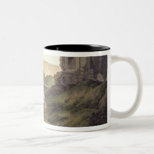 Caneca De Café Em Dois Tons A entrada ocidental do forte de Shere Shah, Deli,