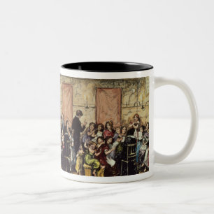 Caneca De Café Em Dois Tons A escola áspera, rua ocidental, Smithfield