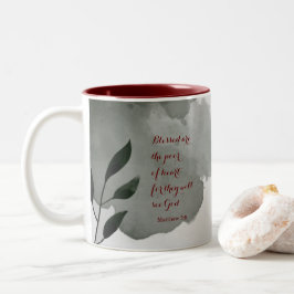 Caneca De Café Em Dois Tons A Escritura Beatitudes Verse 5:8
