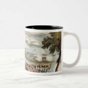 Caneca De Café Em Dois Tons A esquerda do exército britânico na ação no