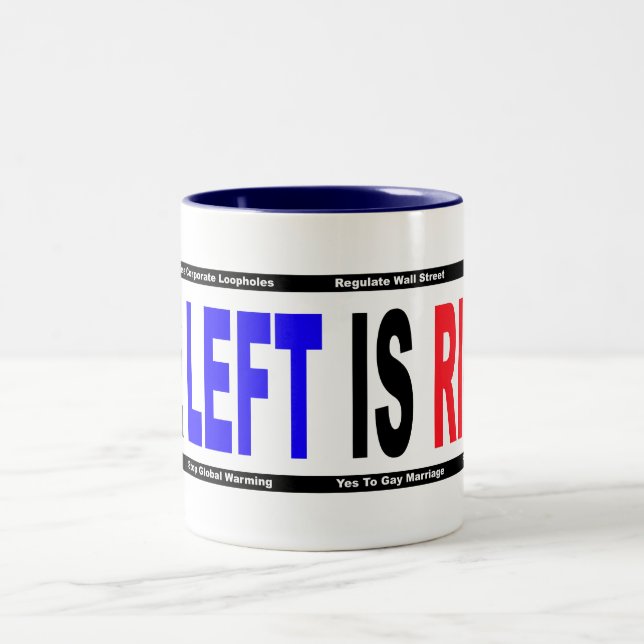 Caneca De Café Em Dois Tons A esquerda é direita (Centro)