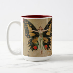 Caneca De Café Em Dois Tons A Flapper - Garota Borboleta 