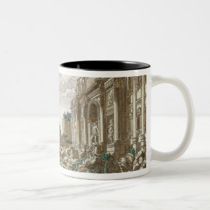 Caneca De Café Em Dois Tons A fonte do Trevi, Roma