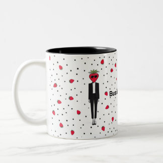 Caneca De Café Em Dois Tons A fun and stylish mug design featuring a strawberr