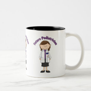Caneca De Café Em Dois Tons A futura pediatra Menina