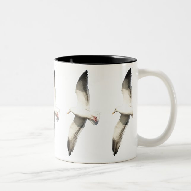 Caneca De Café Em Dois Tons A gaivota crescente de Helaine (Direita)