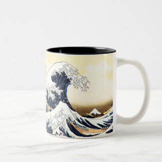 Caneca De Café Em Dois Tons A grande onda fora de Kanagawa