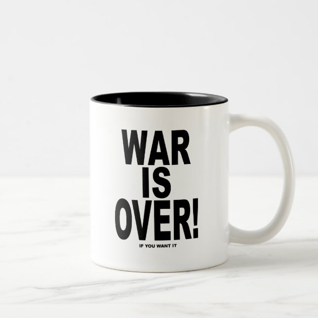 Caneca De Café Em Dois Tons A guerra acabou se você quiser (Direita)
