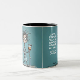 Caneca De Café Em Dois Tons A Humorous Sketch on Healthcare Burnout