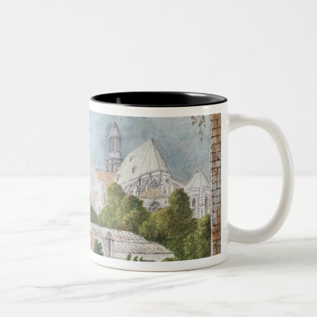 Caneca De Café Em Dois Tons A igreja nova de Sainte-Genevieve (Direita)