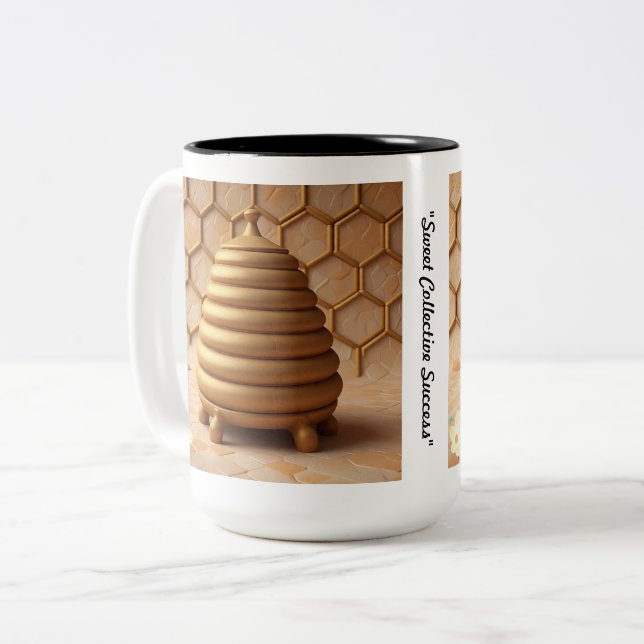 Caneca De Café Em Dois Tons "A indústria atende à natureza" (Frente Esquerda)