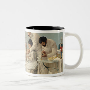 Caneca De Café Em Dois Tons A inserção de um tubo