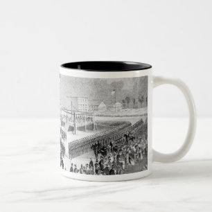 Caneca De Café Em Dois Tons A insurreição de Santee Sioux, Mankato, Minnesot