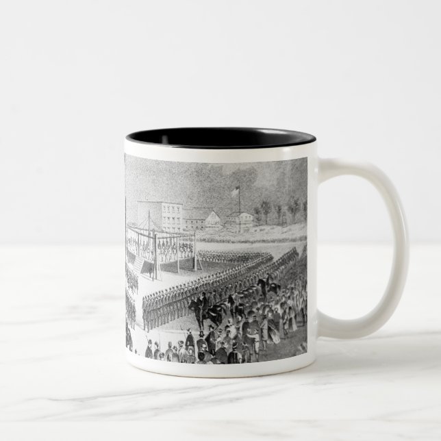 Caneca De Café Em Dois Tons A insurreição de Santee Sioux, Mankato, Minnesota, (Direita)