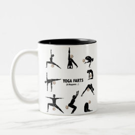 Caneca De Café Em Dois Tons A ioga Farts