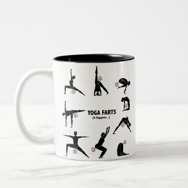 Caneca De Café Em Dois Tons A ioga Farts (Esquerda)