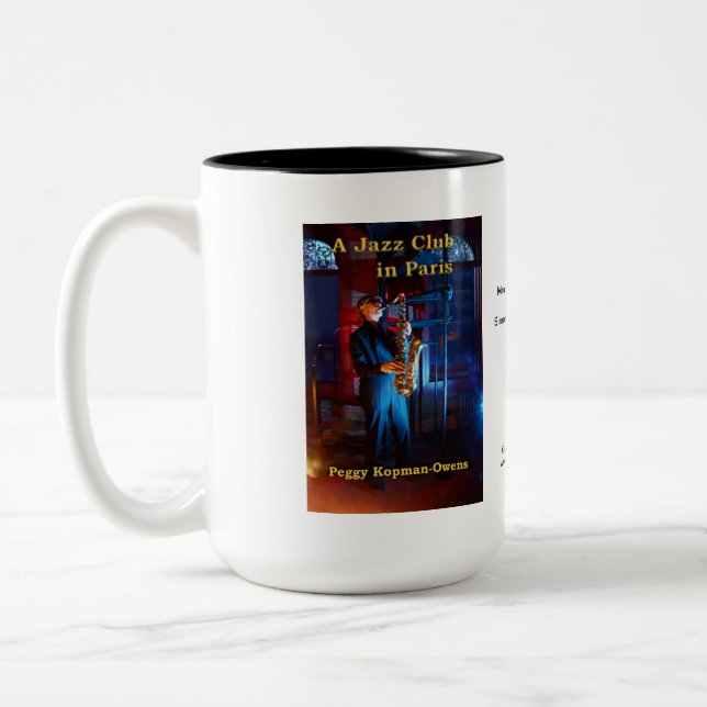 Caneca De Café Em Dois Tons "A Jazz Club in Paris" (Esquerda)