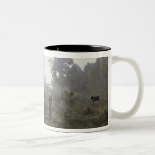 Caneca De Café Em Dois Tons A lagoa em Ville d'Avray, 1868 (óleo em canvas)