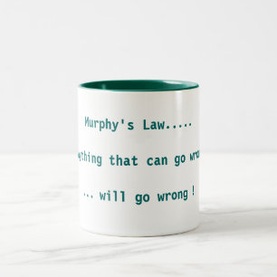 Caneca De Café Em Dois Tons A lei de Murphy