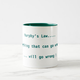 Caneca De Café Em Dois Tons A lei de Murphy