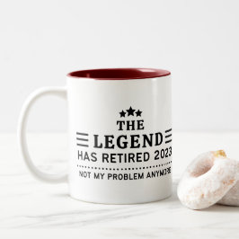 Caneca De Café Em Dois Tons A lenda se aposentou de 2023 e não é mais meu prob