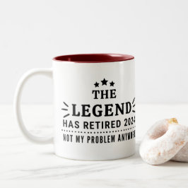 Caneca De Café Em Dois Tons A lenda se aposentou em 2024, não minha aposentado