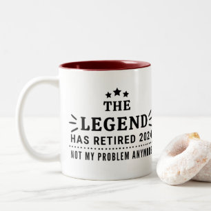 Caneca De Café Em Dois Tons A lenda se aposentou em 2024, não minha aposentado