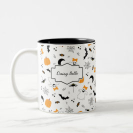 Caneca De Café Em Dois Tons A Little Boo Is Almost Due Halloween Baby Shower