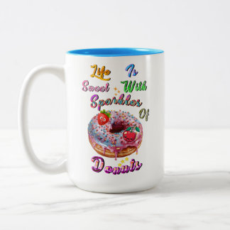 Caneca De Café Em Dois Tons A louça para bebidas da vida é doce com faíscas de