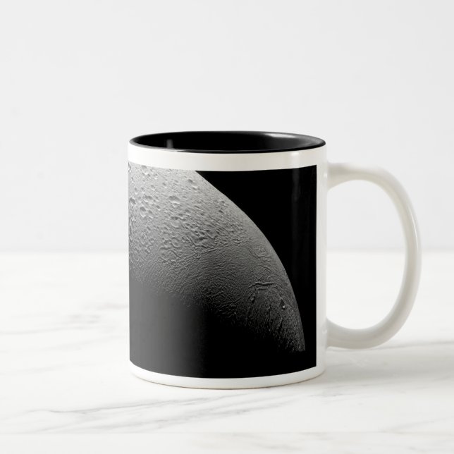 Caneca De Café Em Dois Tons A lua de Saturno Enceladus 5 (Direita)