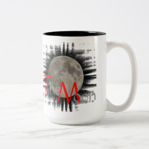 Caneca De Café Em Dois Tons A lua, la lune, la luna, taça the moon
