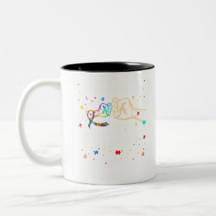 Caneca De Café Em Dois Tons A Luta dela é a minha Luta Contra o Autismo Sensi