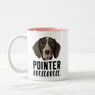 Caneca De Café Em Dois Tons A mãe de cachorro da pintora personalizou-se com a