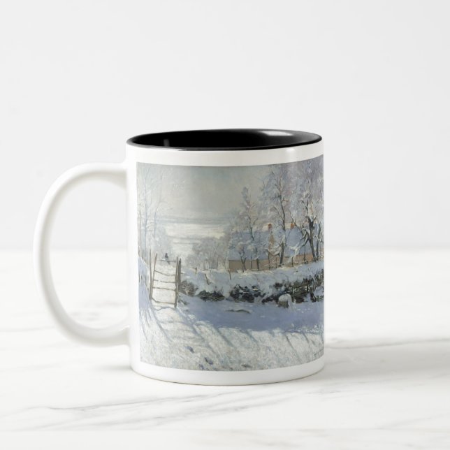 Caneca De Café Em Dois Tons A Magpie de Claude Monet (Esquerda)