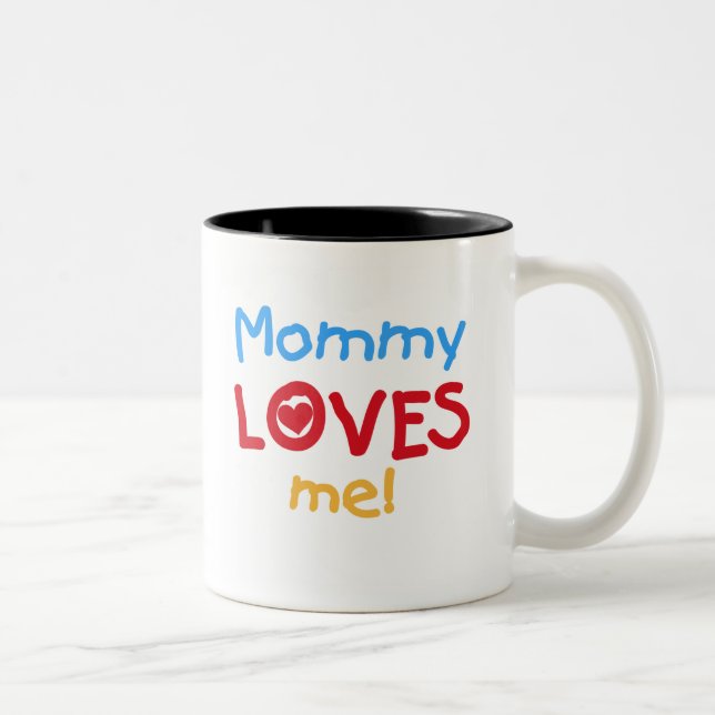 Caneca De Café Em Dois Tons A mamãe ama-me (Direita)
