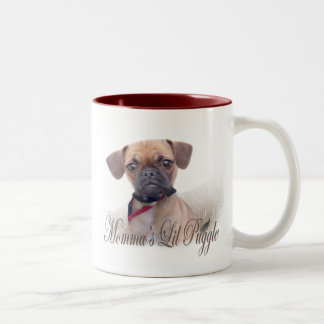 Caneca De Café Em Dois Tons A mamãe está em Lil Puggle