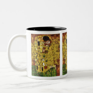 Caneca De Café Em Dois Tons A Mancha de Arte de Disco Vegetal com Beijo-Limão