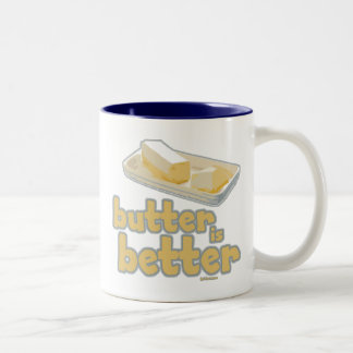Caneca De Café Em Dois Tons A manteiga é melhor