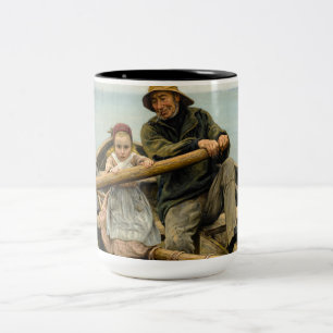 Caneca De Café Em Dois Tons A Mão Auxiliar, 1881, por Emile Renouf