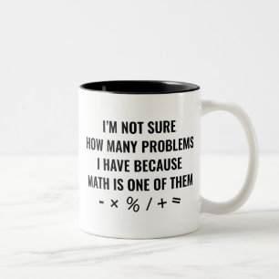 Caneca De Café Em Dois Tons A Matemática É Uma Delas