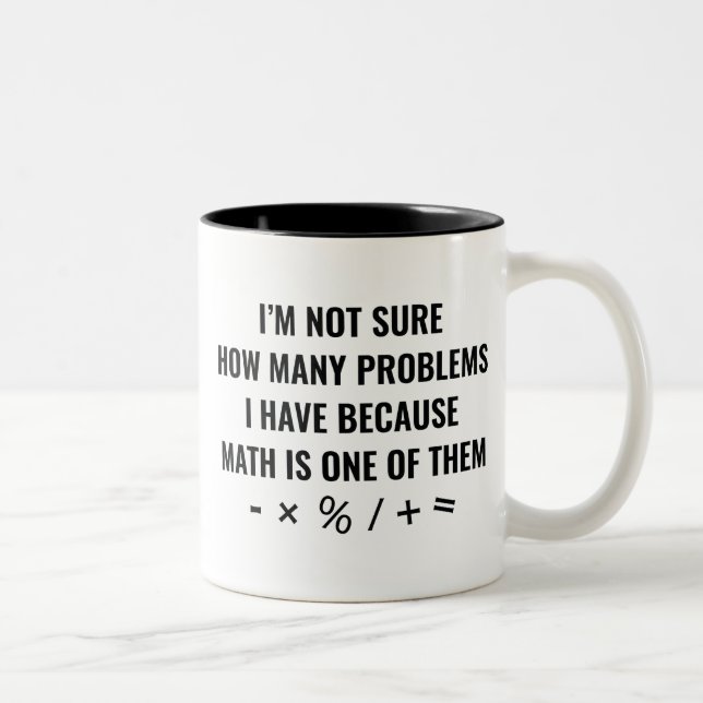 Caneca De Café Em Dois Tons A Matemática É Uma Delas (Direita)