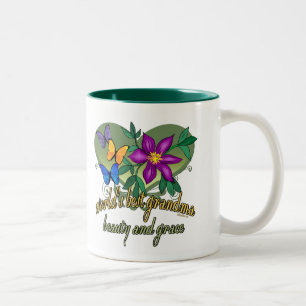 Caneca De Café Em Dois Tons A melhor avó nunca