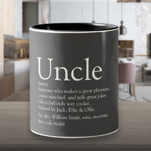 Caneca De Café Em Dois Tons A melhor Cinza de definição moderna do tio Funcle