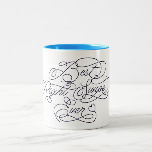 Caneca De Café Em Dois Tons A melhor frase certa de Namorado cada vez mais eng