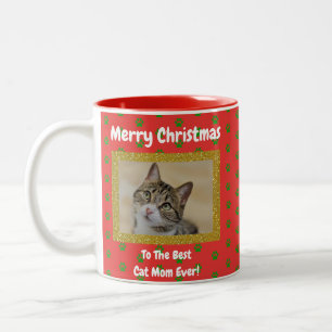 Caneca De Café Em Dois Tons A Melhor Gata De Natal Que A Mãe Já Pôs Foto