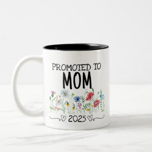 Caneca De Café Em Dois Tons A Melhor Mãe A Ser Promovida No Ano Passado 2025, 